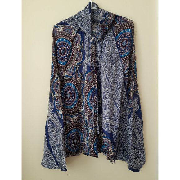 (D3)100% Rayon Harem Pants (Circles in Circle Prt) - Picture 1 of 3